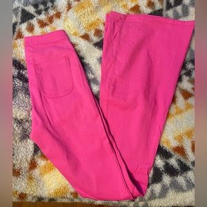 Hot pink bell bottoms